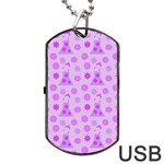 Purple Dress Dog Tag USB Flash (Two Sides) Back