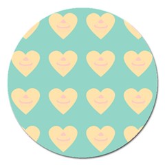 Teal Cupcakes Magnet 5  (round)