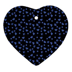 Blue Hearts Heart Ornament (two Sides) by snowwhitegirl