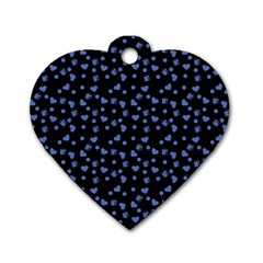 Blue Hearts Dog Tag Heart (two Sides) by snowwhitegirl