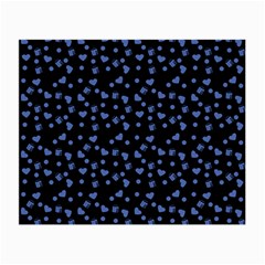 Blue Hearts Small Glasses Cloth (2-side) by snowwhitegirl