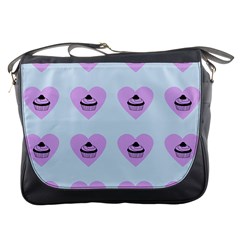 Blue Cupcake Messenger Bags