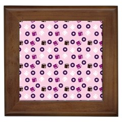 Pink Donuts Framed Tiles