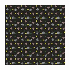 Dark Grey Milk Hearts Medium Glasses Cloth