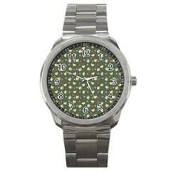 Green Milk Hearts Sport Metal Watch by snowwhitegirl