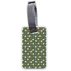 Green Milk Hearts Luggage Tags (one Side) 