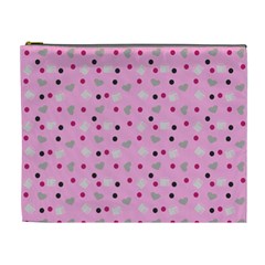 Pink Milk Hearts Cosmetic Bag (xl)