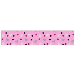 Pink Milk Hearts Small Flano Scarf