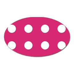 Pink Dot Oval Magnet