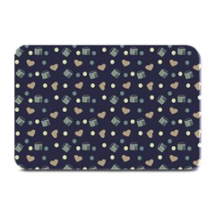 Blue Milk Hearts Plate Mats