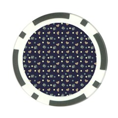 Blue Milk Hearts Poker Chip Card Guard