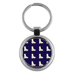 Navy Boots Key Chains (round)  by snowwhitegirl