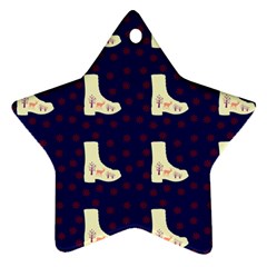 Navy Boots Star Ornament (two Sides)