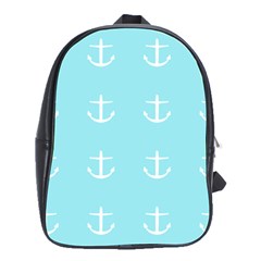 Aqua Anchor School Bag (large)