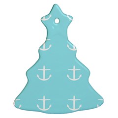 Aqua Anchor Ornament (christmas Tree)  by snowwhitegirl