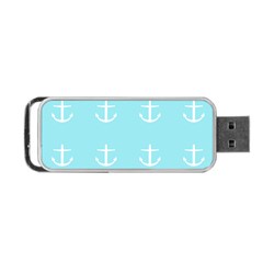 Aqua Anchor Portable Usb Flash (two Sides) by snowwhitegirl