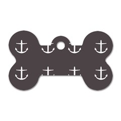 Grey Anchors Dog Tag Bone (one Side) by snowwhitegirl