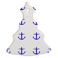Royal Anchors On White Christmas Tree Ornament (two Sides) by snowwhitegirl