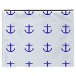 Royal Anchors On White Cosmetic Bag (XXXL) Front