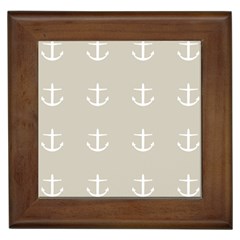Lt Grey Anchors Framed Tiles by snowwhitegirl
