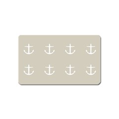 Lt Grey Anchors Magnet (name Card) by snowwhitegirl