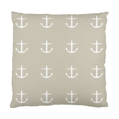 Lt Grey Anchors Standard Cushion Case (one Side) by snowwhitegirl