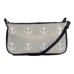 Lt Grey Anchors Shoulder Clutch Bags