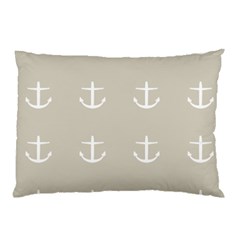 Lt Grey Anchors Pillow Case (two Sides)