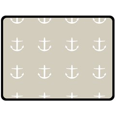 Lt Grey Anchors Double Sided Fleece Blanket (large) 