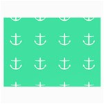 Seafoam Anchors Large Glasses Cloth (2-Side) Back