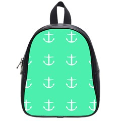 Seafoam Anchors School Bag (small) by snowwhitegirl