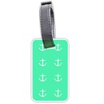 Seafoam Anchors Luggage Tags (One Side)  Front