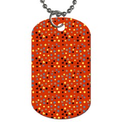 Red Retro Dots Dog Tag (two Sides) by snowwhitegirl