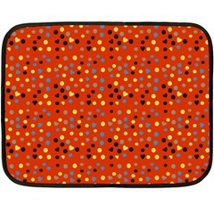 Red Retro Dots Double Sided Fleece Blanket (mini)  by snowwhitegirl