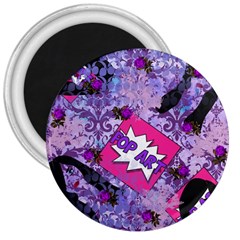 Purple Retro Pop 3  Magnets by snowwhitegirl