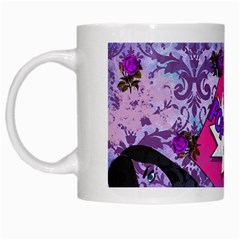 Purple Retro Pop White Mugs