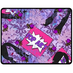 Purple Retro Pop Fleece Blanket (medium) 