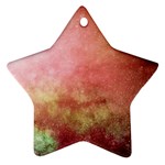 Galaxy Red Star Ornament (Two Sides) Front