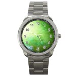 Galaxy Green Sport Metal Watch Front