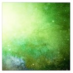 Galaxy Green Large Satin Scarf (Square) Front