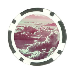 In The Clouds Pink Poker Chip Card Guard