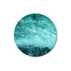 Green Ocean Splash Magnet 3  (round) by snowwhitegirl