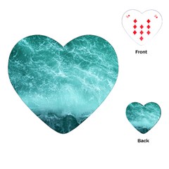 Green Ocean Splash Playing Cards (heart) 