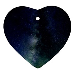 Galaxy Sky Heart Ornament (two Sides)