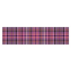 Pink Plaid Satin Scarf (oblong) by snowwhitegirl