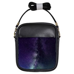 Galaxy Sky Purple Girls Sling Bags