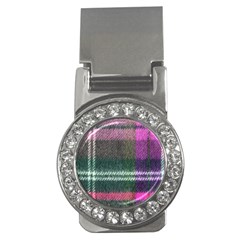 Pink Plaid Flannel Money Clips (cz)  by snowwhitegirl