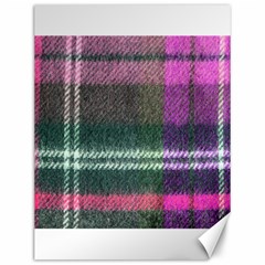 Pink Plaid Flannel Canvas 12  X 16  