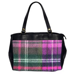 Pink Plaid Flannel Office Handbags (2 Sides)  by snowwhitegirl