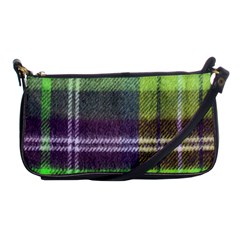 Neon Green Plaid Flannel Shoulder Clutch Bag by snowwhitegirl